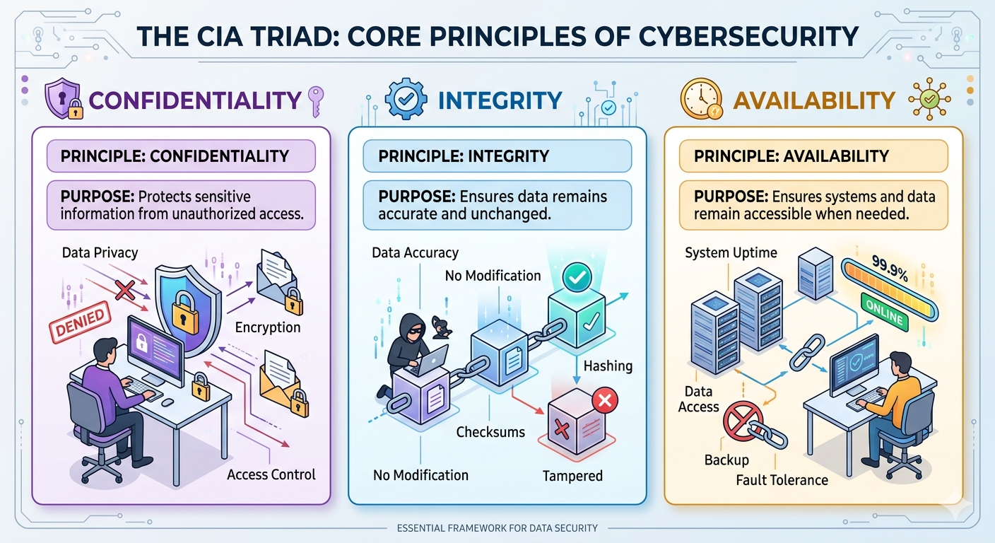 The CIA Triad: Core Principles of Cybersecurity. 